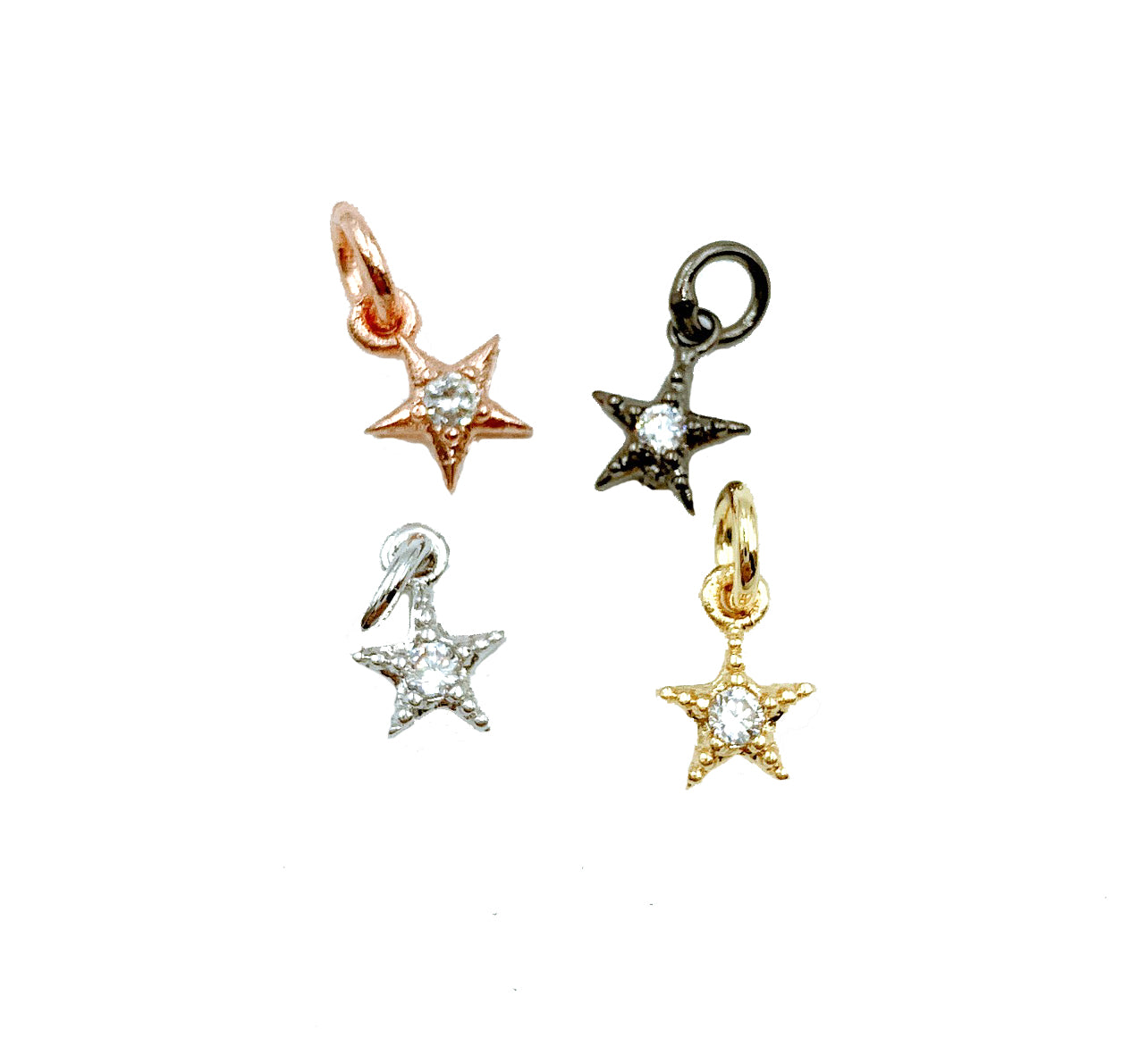 14K Gold Filled Dainty Tiny Star Charm, CZ Micro Pave CZ Star Charm, Star Pendant for Necklace Bracelet, Cubic Zirconia, DIY Jewelry CP011