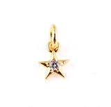 14K Gold Filled Dainty Tiny Star Charm, CZ Micro Pave CZ Star Charm, Star Pendant for Necklace Bracelet, Cubic Zirconia, DIY Jewelry CP011