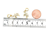 18K Gold Unicorn CZ Micro Pave Charm Pendant Unicorn Necklace Gold Unicorn Cubic Zirconia, 17x10mm, CP023A