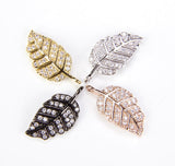 Feather/ LEAF charms, 24K Gold Micro Pave CZ Leaf charm, Cubic Zirconia , DIY bracelet charm,1/2pcs, 20x10mmI CP024