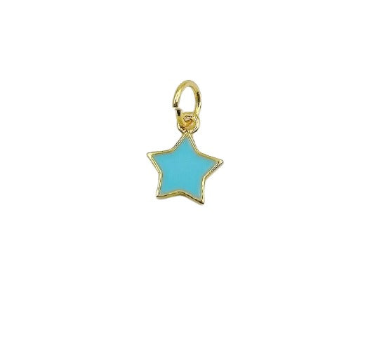 18K Gold Filled Enamel Star Charm Pendant, CP1103