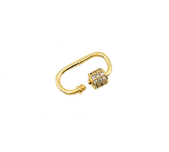 14K Gold Filled Mini Oval Screw Clasp