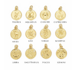 18K Gold Filled CZ Micro Pave Zodiac Constellation Charms Pendant, CP825