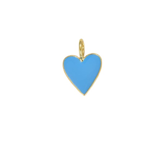 Dainty Neon Enamel Heart Pendant, CP965