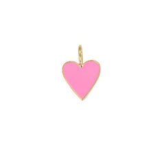 Dainty Neon Enamel Heart Pendant, CP965