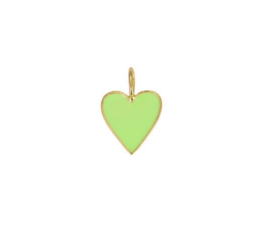 Dainty Neon Enamel Heart Pendant, CP965